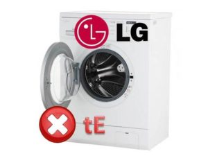 เกิดข้อผิดพลาด tE บนเครื่องซักผ้า LG