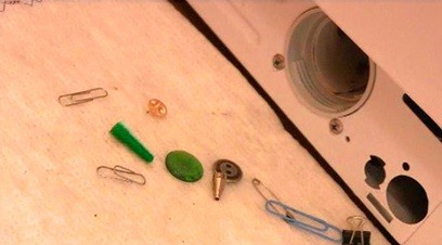 Foreign objects removed from the washing machine