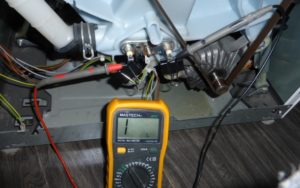 check the heating element with a multimeter