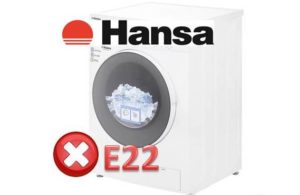 Fejl E22 i Hansa vaskemaskine