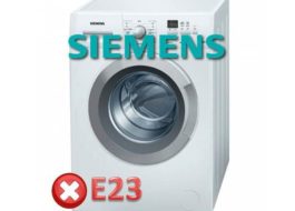 Błąd E23 w pralce Siemens