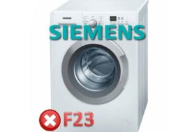 Error F23 en una rentadora Siemens