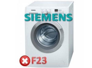 F23 hiba egy Siemens mosógépben