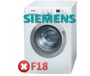 Błąd F18 w pralce Siemens