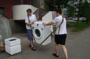 transporting the washing machine