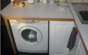 Where to put a washing machine in a small kitchen