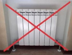 Huwag patuyuin ang banig sa radiator