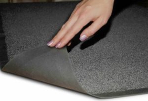 Rubberized mats require special care