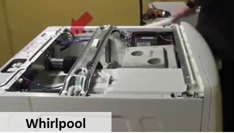 Pressostato na máquina de lavar Whirlpool