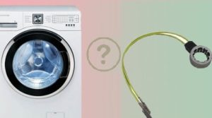 Where is the tachometer located in a washing machine?