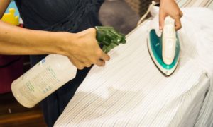 You can starch your laundry using a spray while ironing