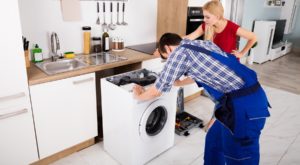 Who should pay for repairs to a washing machine in a rented apartment?