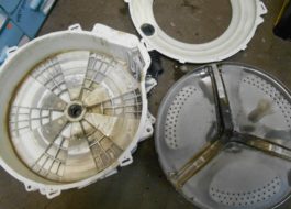 Dismantling a non-separable washing machine tank