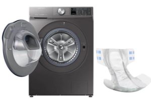 What to do if you washed a diaper with other things in the washing machine