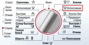 интензивно пране за особено мръсно пране 