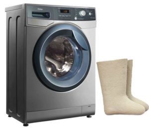 How to wash felt boots in a washing machine