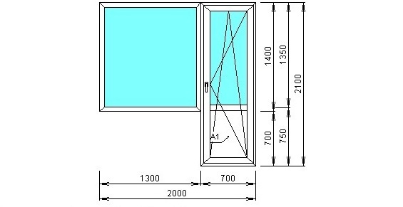 width of balcony doors