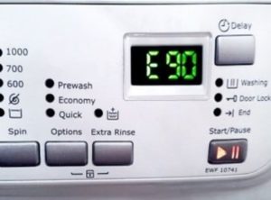 Error E90 in an Electrolux washing machine