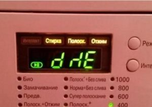 DHE error on LG washing machine