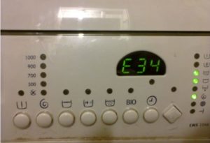 Error E34 in an Electrolux washing machine