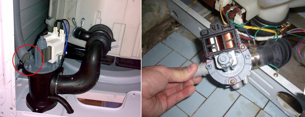 dismantling the LG washing machine pump