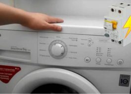 LG washing machine knocks out the machine when turned on