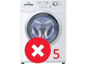 Error 5 in Haier washing machine