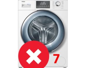 Fout 7 in Haier-wasmachine