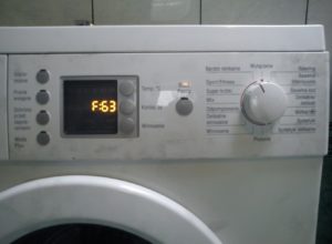 Error F63 sa isang washing machine ng Bosch