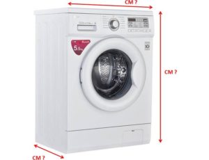 What are the dimensions of an LG washing machine?