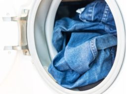 What mode should you use to wash jeans in an LG washing machine?