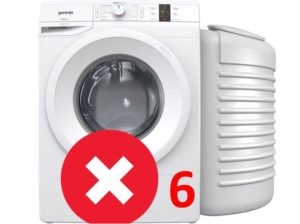 6 klaida „Gorenje“ skalbimo mašinoje