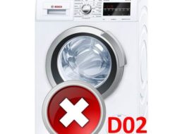 Error D02 sa isang washing machine ng Bosch