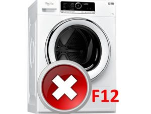 Error F12 a la rentadora Whirlpool