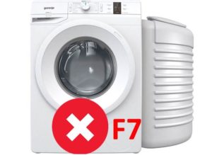 Kļūda F7 Gorenje veļas mašīnā