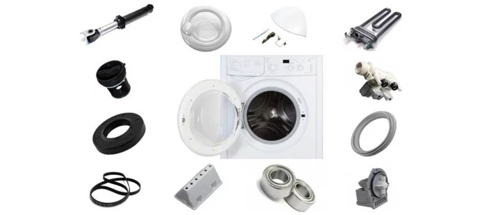 Parts of the Indesit washing machine