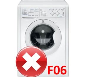 เกิดข้อผิดพลาด F06 บนเครื่องซักผ้า INDESIT