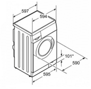 Dimensiones de la lavadora Indesit.