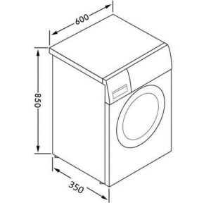 Dimensions of a narrow Indesit washing machine