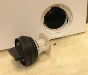 How to clean the drain pump filter on an Electrolux washing machine