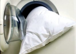 Washing an orthopedic pillow in a washing machine