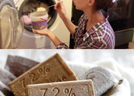 Washing with laundry soap in a washing machine