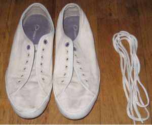 Washing laces in the washing machine