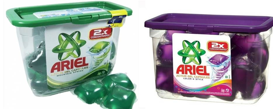 types de capsules Ariel