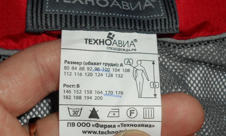 study the label on the workwear