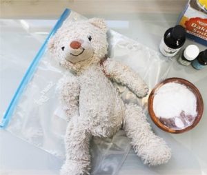 Washing a teddy bear