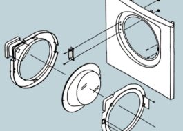 Disassembling the Bosch washing machine door