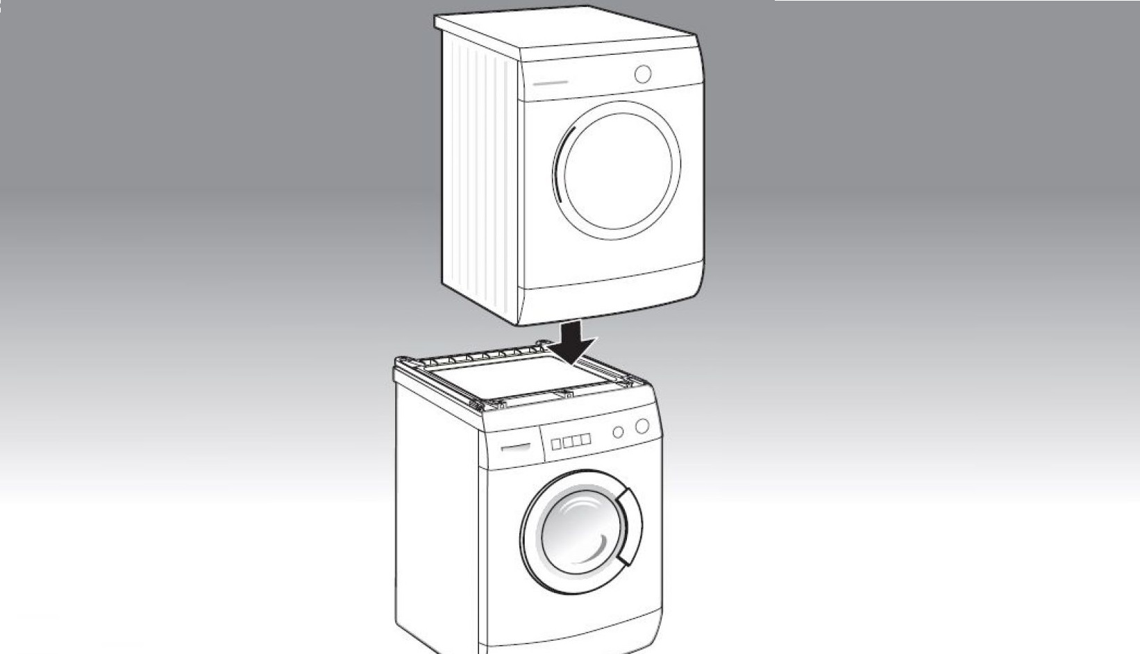 how to secure a dryer on a washing machine