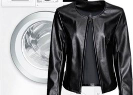 Is it possible to wash a leatherette jacket in a washing machine?