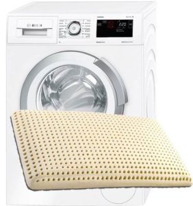 Can latex pillows be washed in a washing machine?